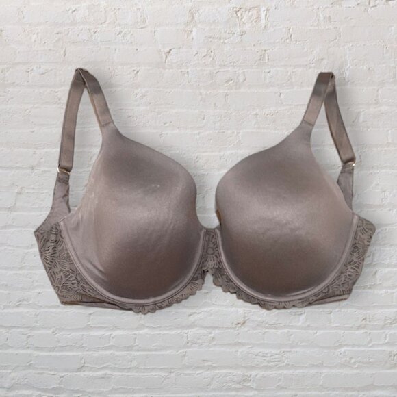 AERIE Real Sunnie Full Coverage Lightly Lined Underwire Lace Trim Bra 34H 34 H - Picture 1 of 3